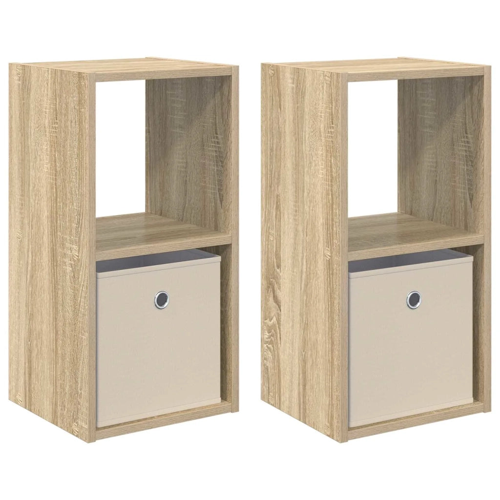 Comodino con cassetto 2 pcs Rovere Sonoma 30,5 x 27 x 59,5 cm
