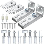 Imbottigli hardware per porta a doppio battente - 20 pezzi di ricambio - porta a doppio battente pieghevole - cardini superiori/inferiori - braccioli/ruote guida - alta qualità acciaio inossidabile - hardware per porte