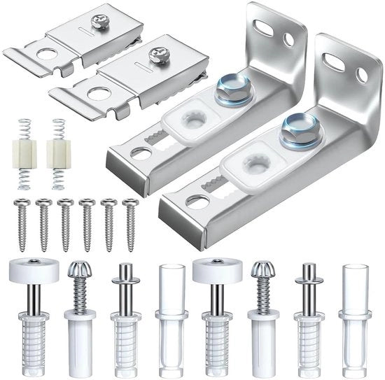 Imbottigli hardware per porta a doppio battente - 20 pezzi di ricambio - porta a doppio battente pieghevole - cardini superiori/inferiori - braccioli/ruote guida - alta qualità acciaio inossidabile - hardware per porte