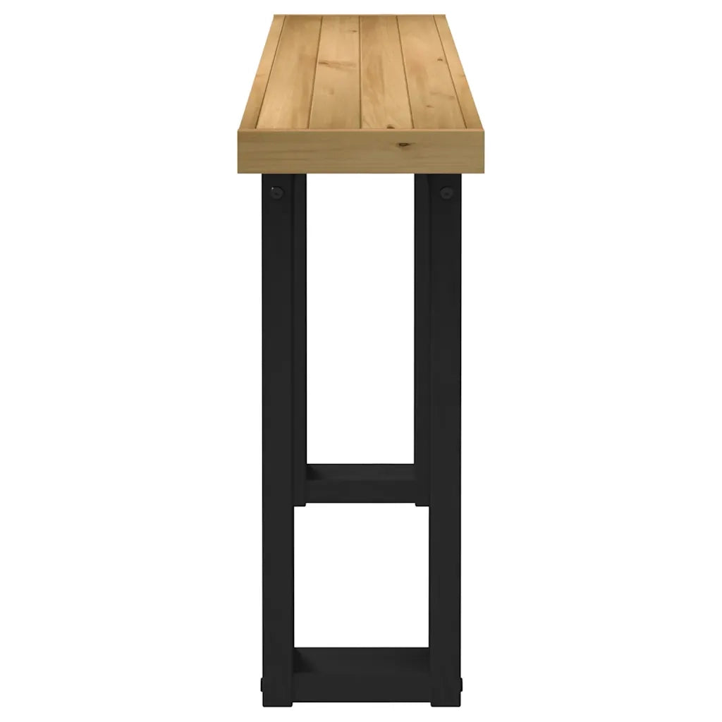 Tavolo Consolle NOAIN Gambe Forma U 120x30x75 cm Legno Massello 4100038
