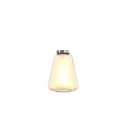 Plafoniera Contemporanea Double Skin Gamma Metallo Cromo Vetro Ambra 1 Luce E27