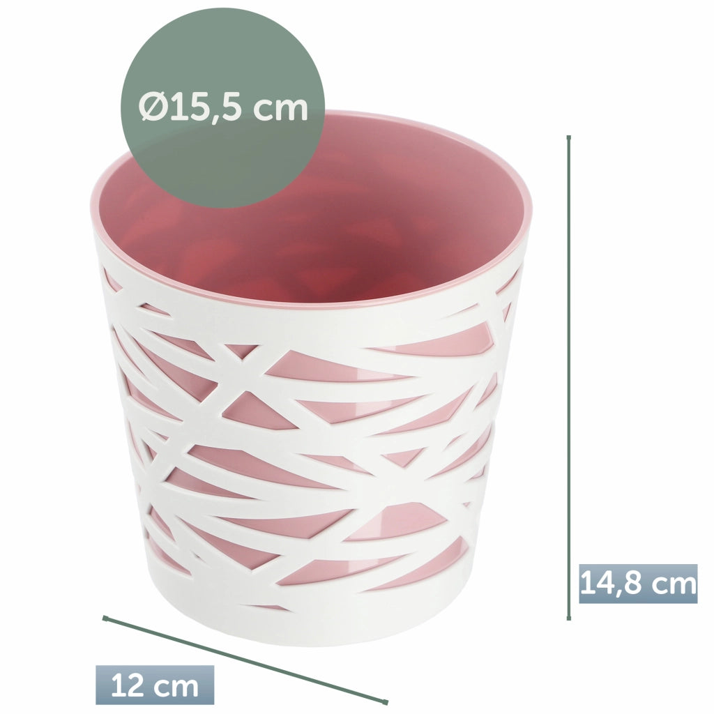 KADAX - Inserto in plastica per vaso di fiori e piante, 15 cm, rosa