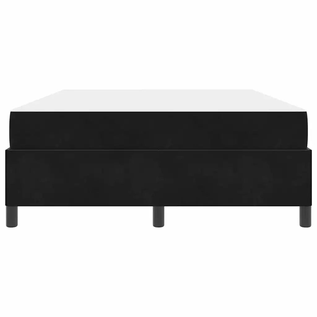 Struttura del letto con materasso Nero 140 x 190 cm Tessuto