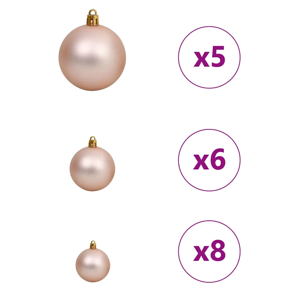 Albero di Natale | Decorazioni natalizie artificiale con 150 LED Bianco 150 cm PE e PVC