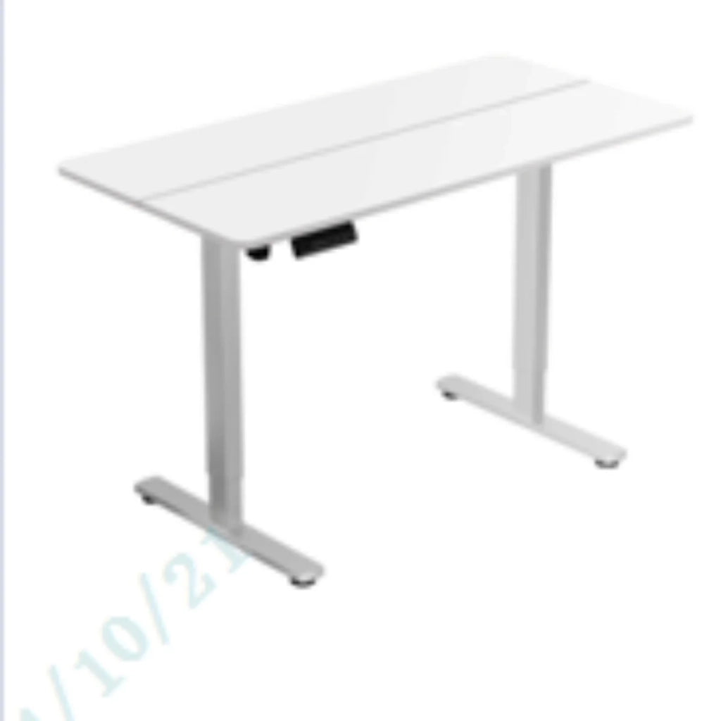 Scrivania elettrica ergonomica e silenziosa 120 x 60 x 73-118 cm con 3 posizioni di memoria in legno artificiale bianco 20_0015773