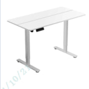 Scrivania elettrica ergonomica e silenziosa 120 x 60 x 73-118 cm con 3 posizioni di memoria in legno artificiale bianco 20_0015773
