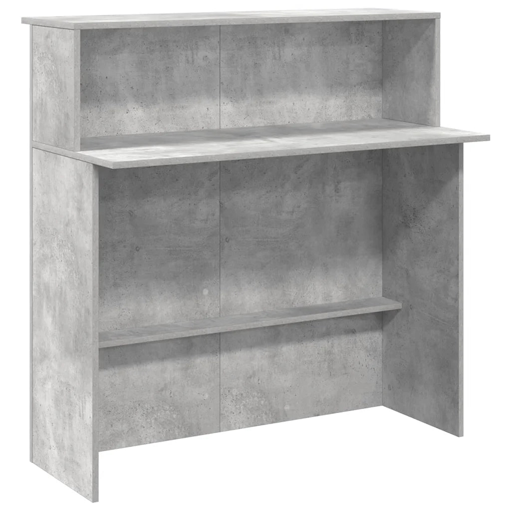 Banco Reception Grigio Cemento 100x50x103,5cm Legno Multistrato 859027