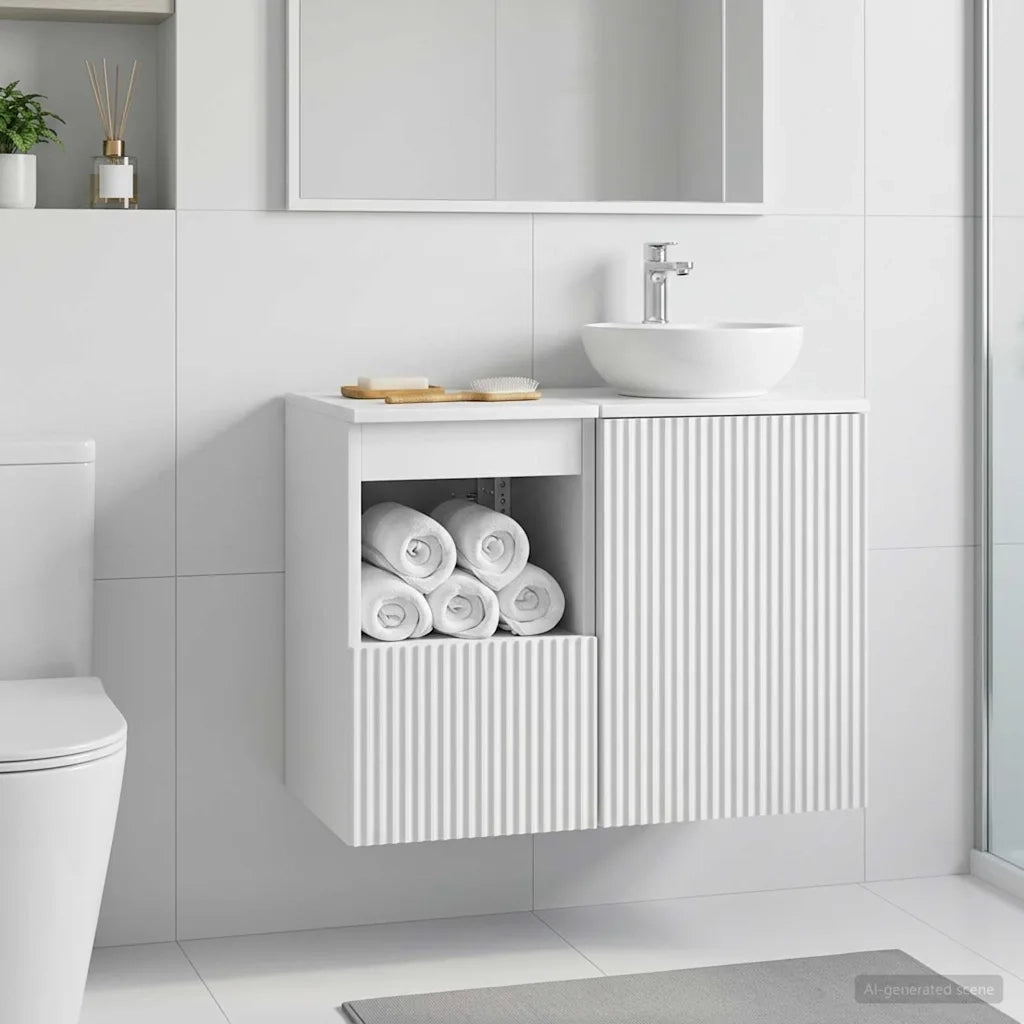 Mobile da Bagno Bianco 30 x 35 x 50 cm Legno ingegnerizzato 890482