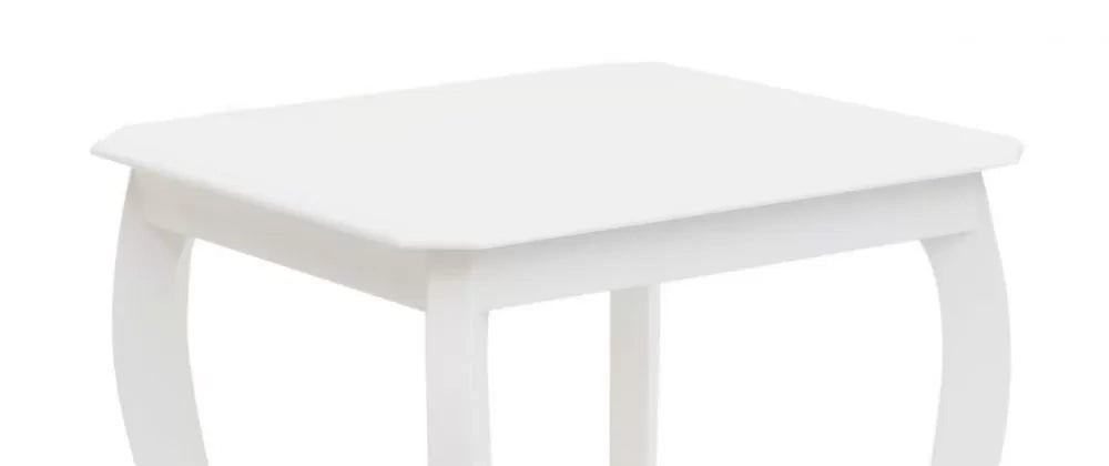 Porta vaso tavolino quadrato shabby legno bianco opaco 50x50x63 - Mobili 2G