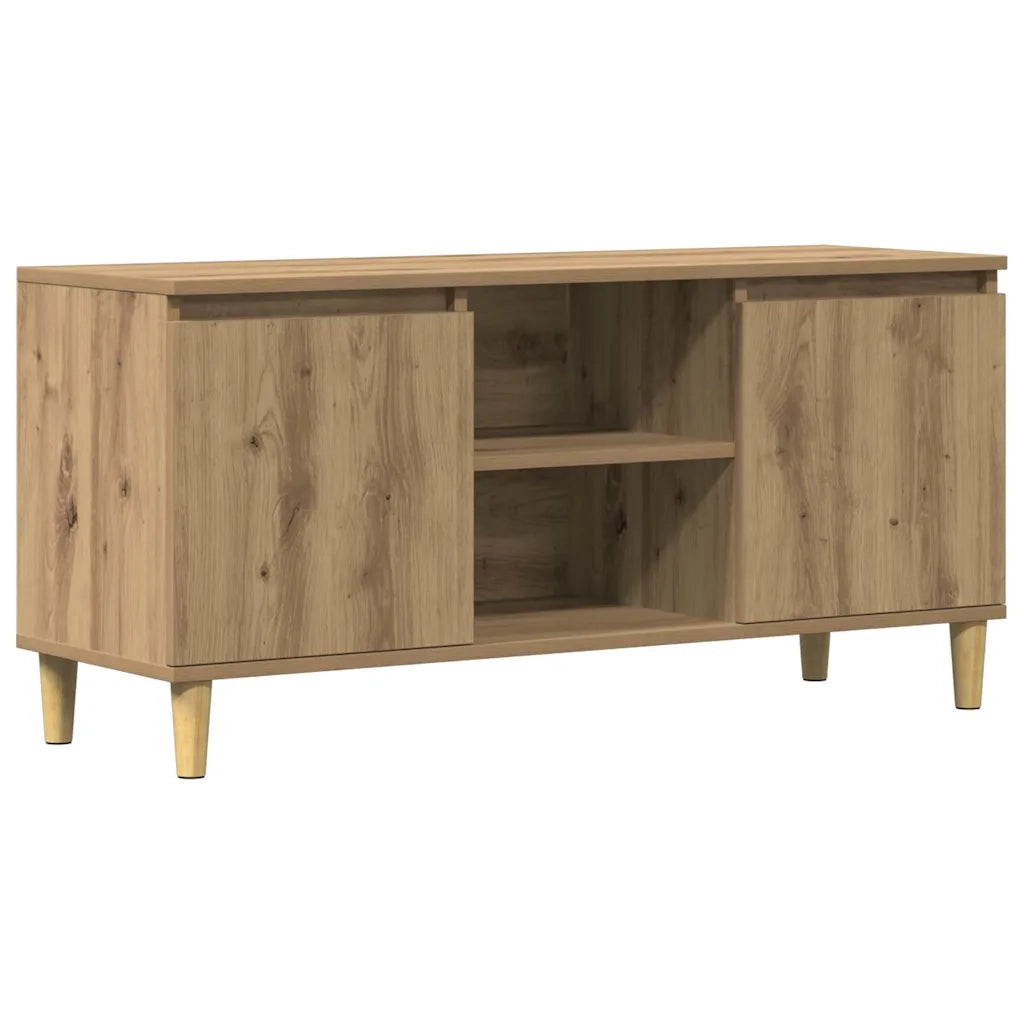 Mobile TV Rovere Artigianale 102x35x50 cm in Legno Multistrato 856429