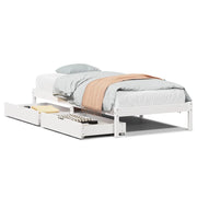 Letto singolo | Letto per adulti | Letto senza Materasso Bianco 90x190 cm in Legno Massello Pino