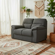 Divano 2 posti Alenda tessuto Roma28 colore antracite 160x98x92h