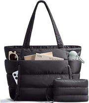 Borsa a Spalla Leggera e Isolata - 15.6" Borsa Portatile per Computer - Con Borsa per Bevande - Per Insegnante, Infermiera, Scuola, Viaggio e Palestra - Nero