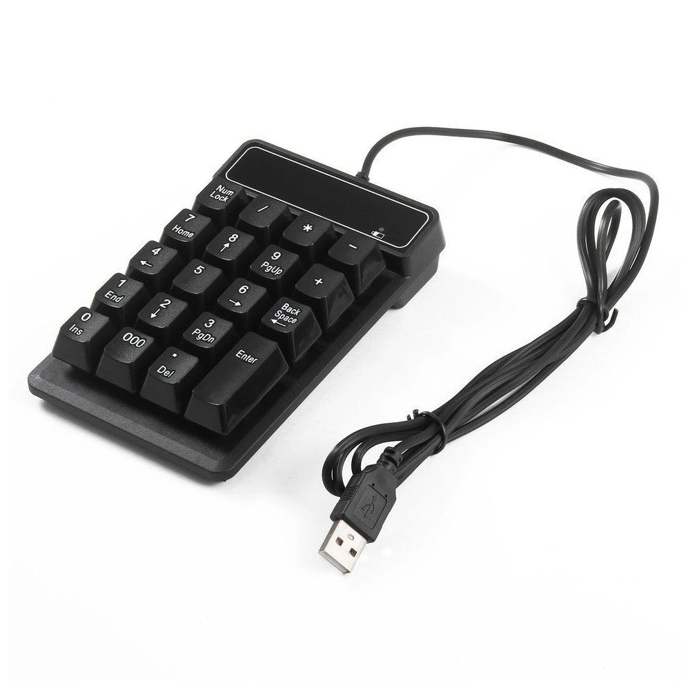 Trade Shop - Tastierino Numerico Usb Tastiera 19 Tasti Calcolatrice Per Pc Computer Notebook -