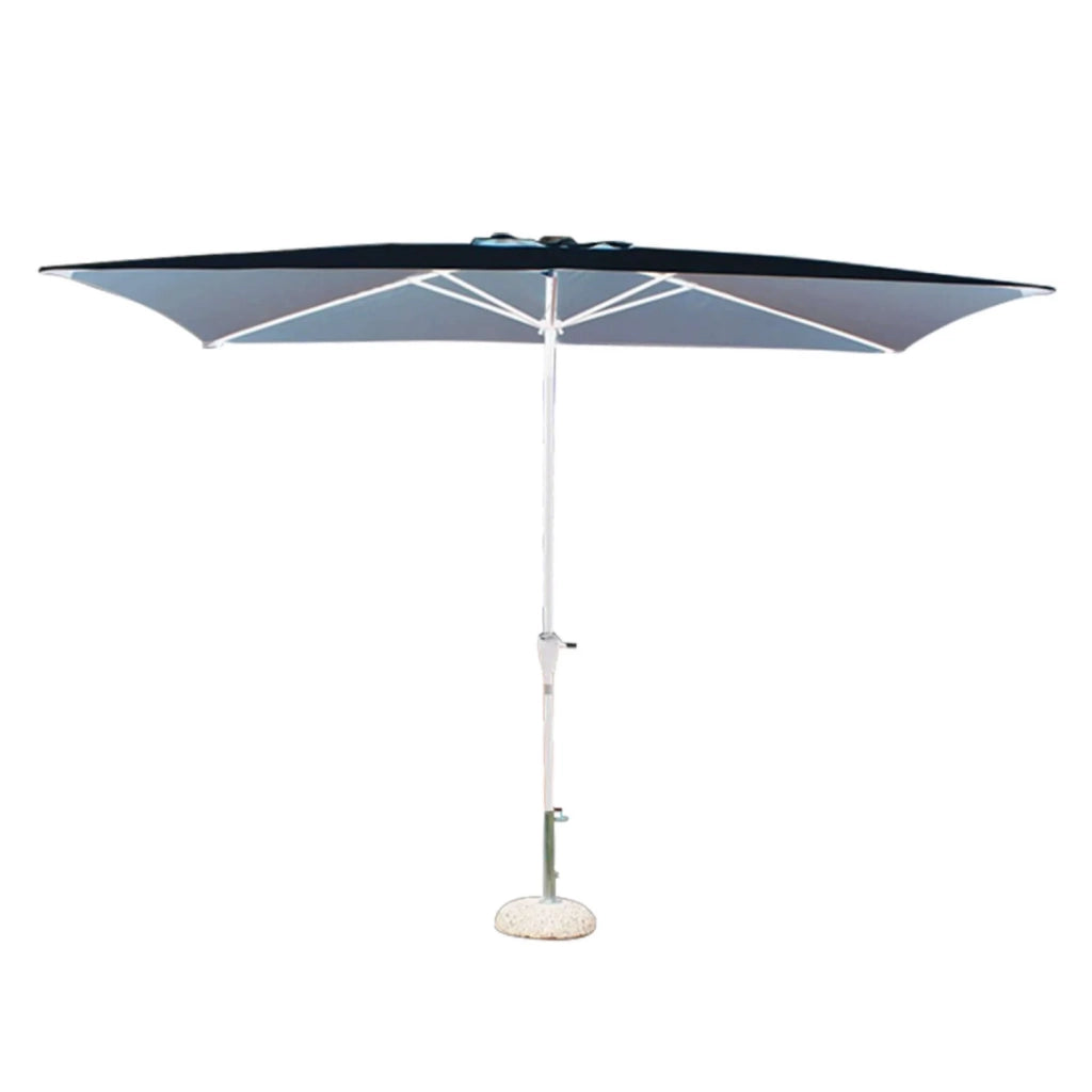 Ombrellone da giardino 2x3 con telo in poliestere Grigio palo Bianco antivento mod. Poly Eco