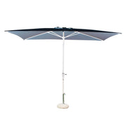 Ombrellone da giardino 2x3 con telo in poliestere Grigio palo Bianco antivento mod. Poly Eco