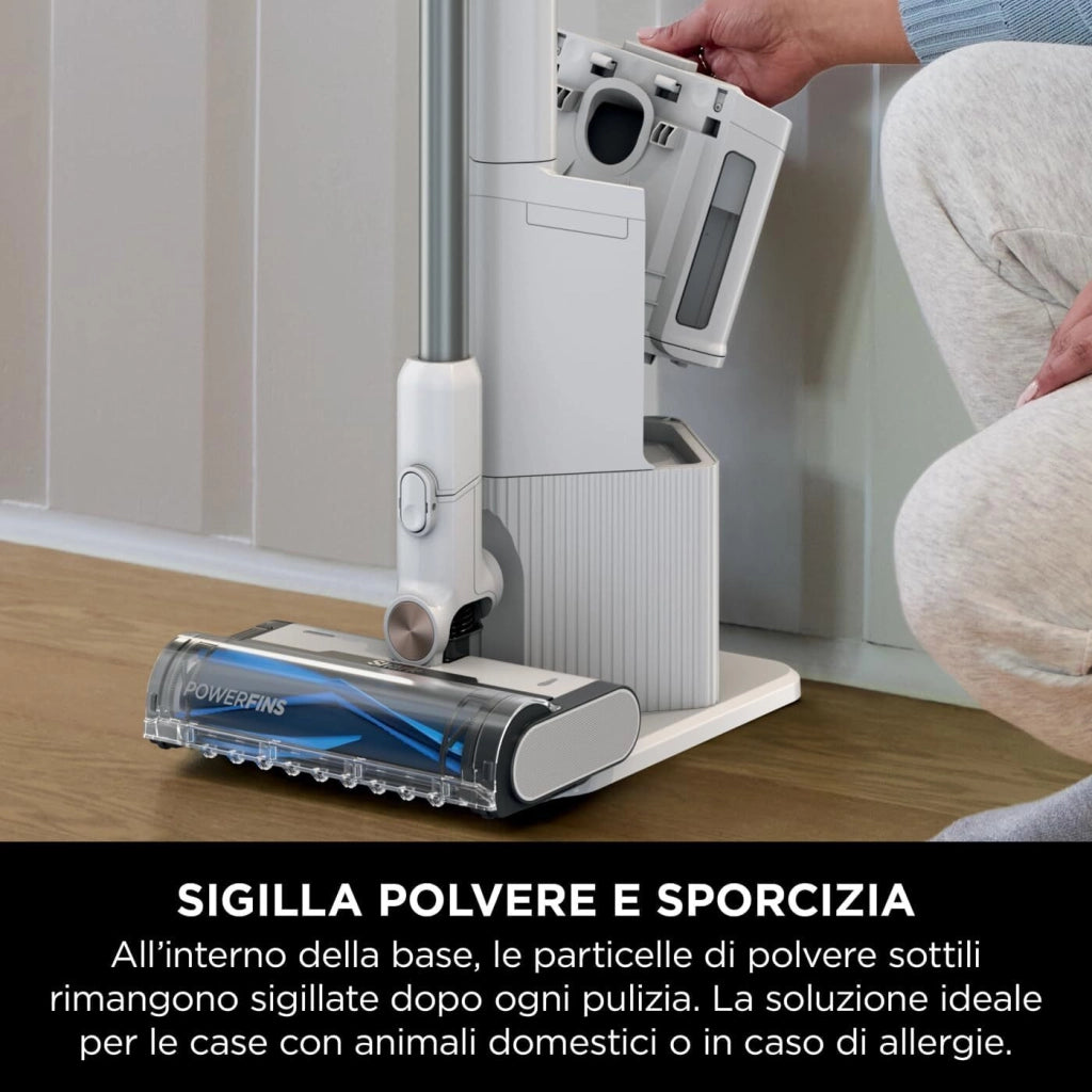 Shark BU3521EU Floor Detect Aspirapolvere a Bastone 2 in 1 Ciclonico Senza Sacchetto 240W 40 min 84 dB colore Blu Bianco