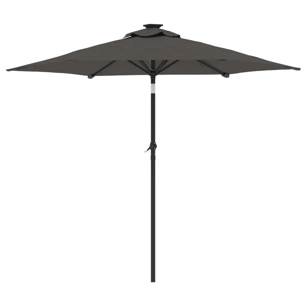 Ombrellone Giardino LED Palo Acciaio Antracite 225x225x212 cm 4005068