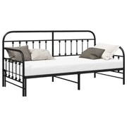 Letto singolo | Letto per adulti | Struttura per letto di giorno Nero 90 x 200 cm