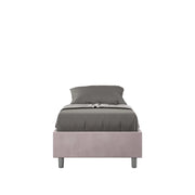 Letto Sommier imbottito Singolo 80x190 cm Azelia - Senza rete,Glicine,Microfibra