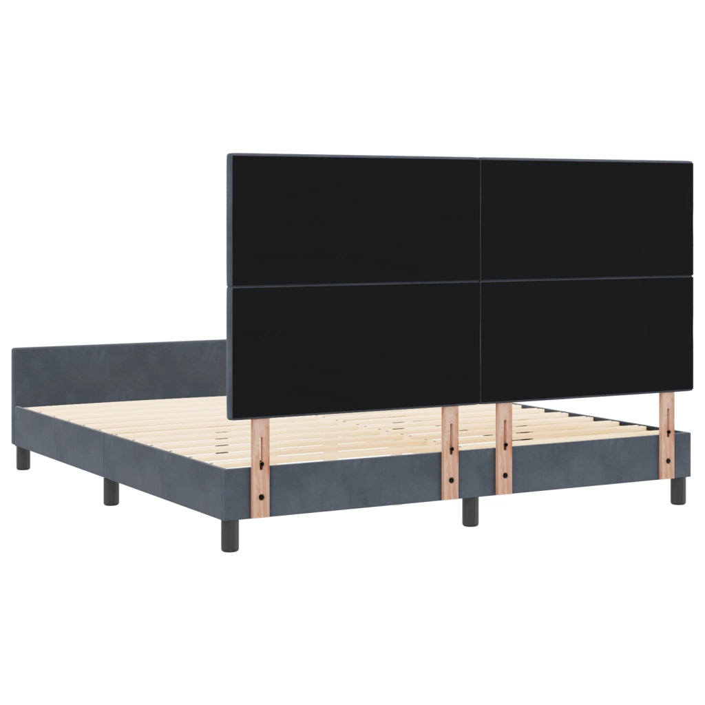 Struttura Letto  Grigio Scuro 180x200 cm Velluto