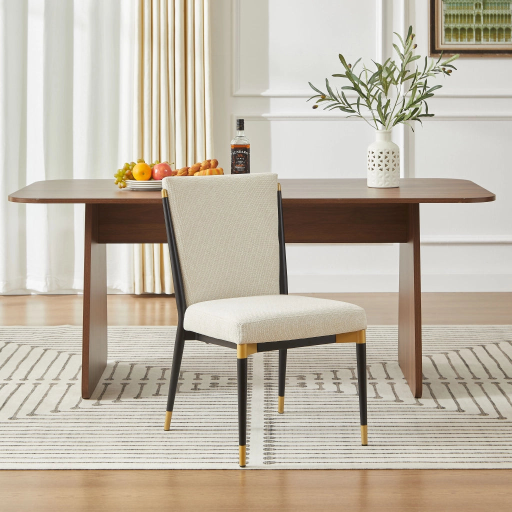 SEDIE Set da 2 pezzi in tessuto beige con gambe regolabili in altezza