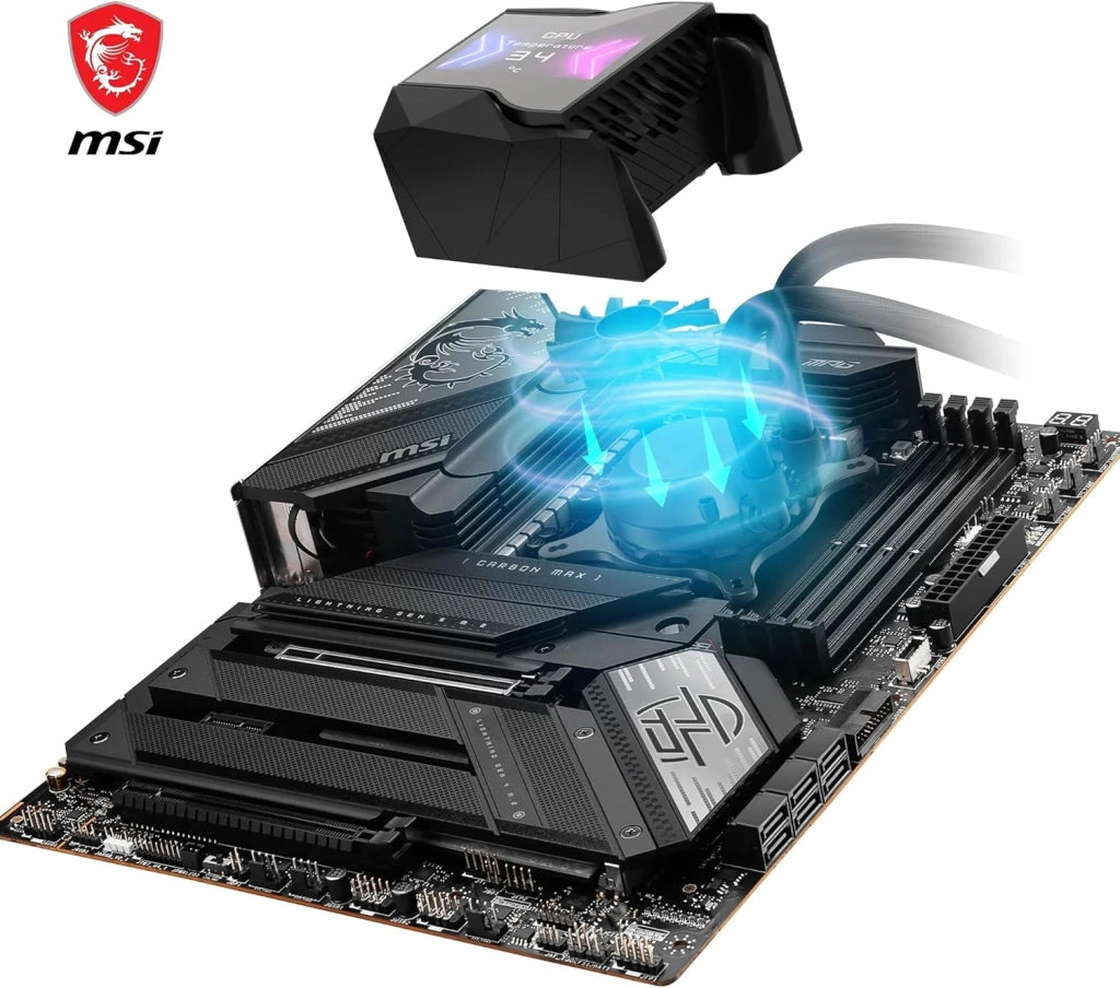 MPG CORELIQUID D240 CPU Liquid Cooler da 60 mm, 2 ventole ARGB da 120 mm, Tubazione anti-evaporazione, Raffreddamento GI - Compatibile con Socket AMD e Intel