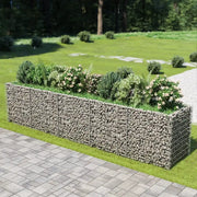 Gabbione Letto Rialzato in Acciaio Zincato 450x90x100 cm 143552