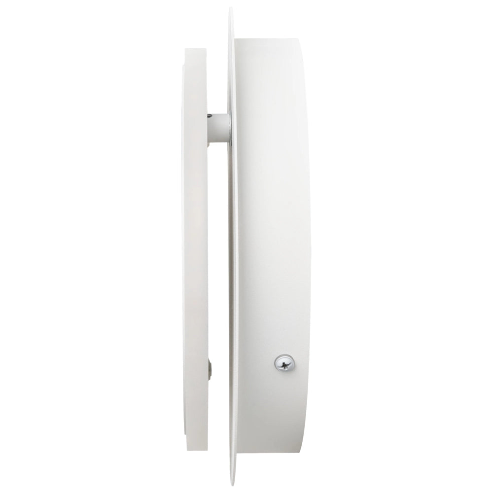 Set di 2 lampade da parete LED Bianco Metallo Acrilico Paralume Rotondo Verniciato a Polvere Stile Scandinavo Opaco