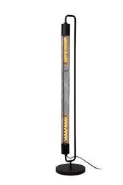 Lampada da terra loft nera in metallo 2xE27 CALIXT Lucide