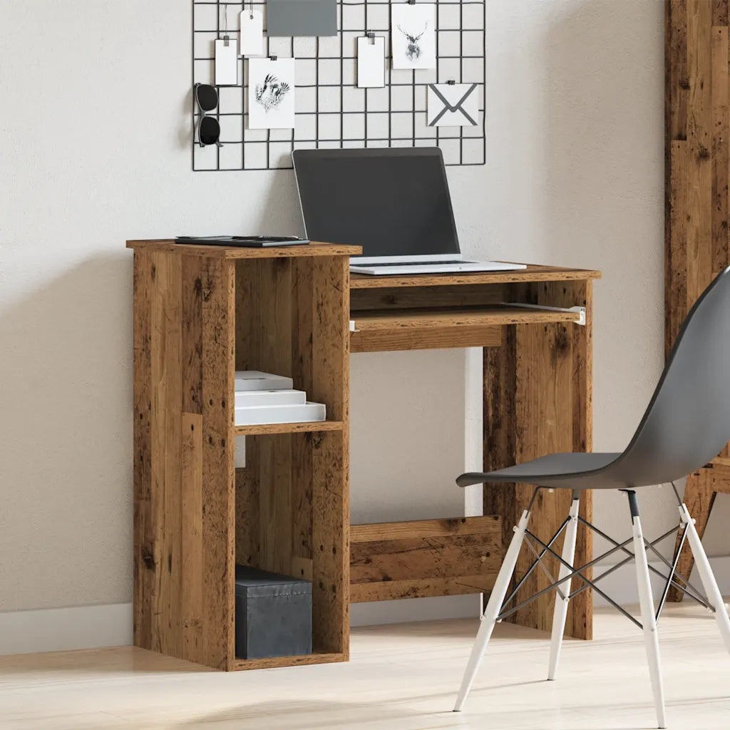Scrivania | Tavolo da Ufficio Mensole Legno Vecchio 84x40x78 cm Legno Multistrato