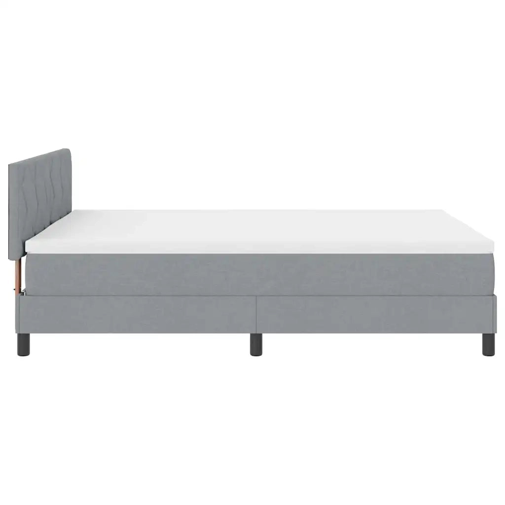 Letto a molle con materasso Grigio chiaro 140 x 190 cm Tessuto 3342282