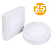 Trade Shop - Plafoniera Led Tonda O Quadrata Da Superficie Pannello Da 25w Caldo Freddo Natur -
