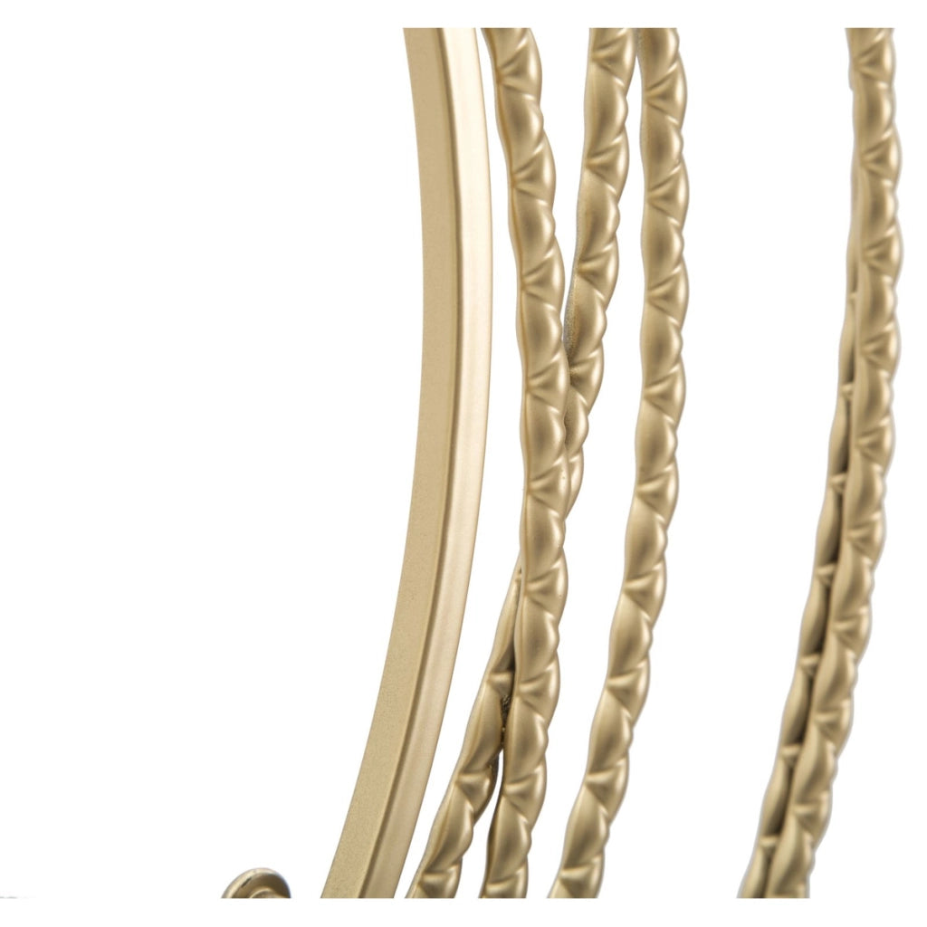 Orologio da parete Gold Strips con anelli concentrici in ferro oro
