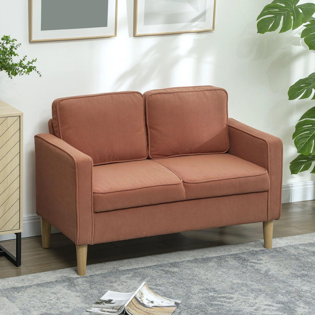 DIVANO 2 posti con vano contenitore 117x63x79 cm Poliestere Arancione