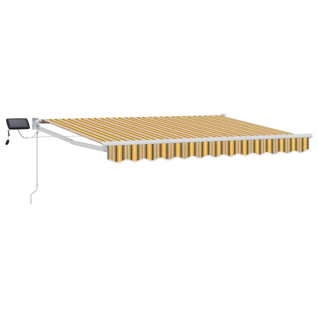 Tenda retrattile manuale con LED-Tenda parasole per balcone 3,5 x 2 m 225368