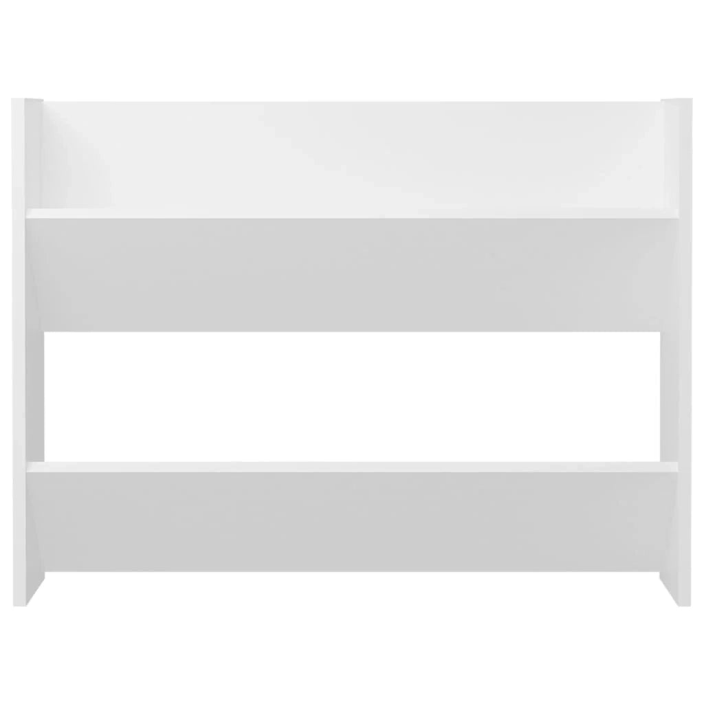 Scarpiera mobiletto portascarpe mobiletto da parete per ingresso/corridoio/soggiorno 80 x 18 x 60 cm truciolato bianco 02_0021902