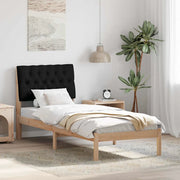 Letto con Testiera Rivestita con testiera Marrone 75 x 190 cm 878861