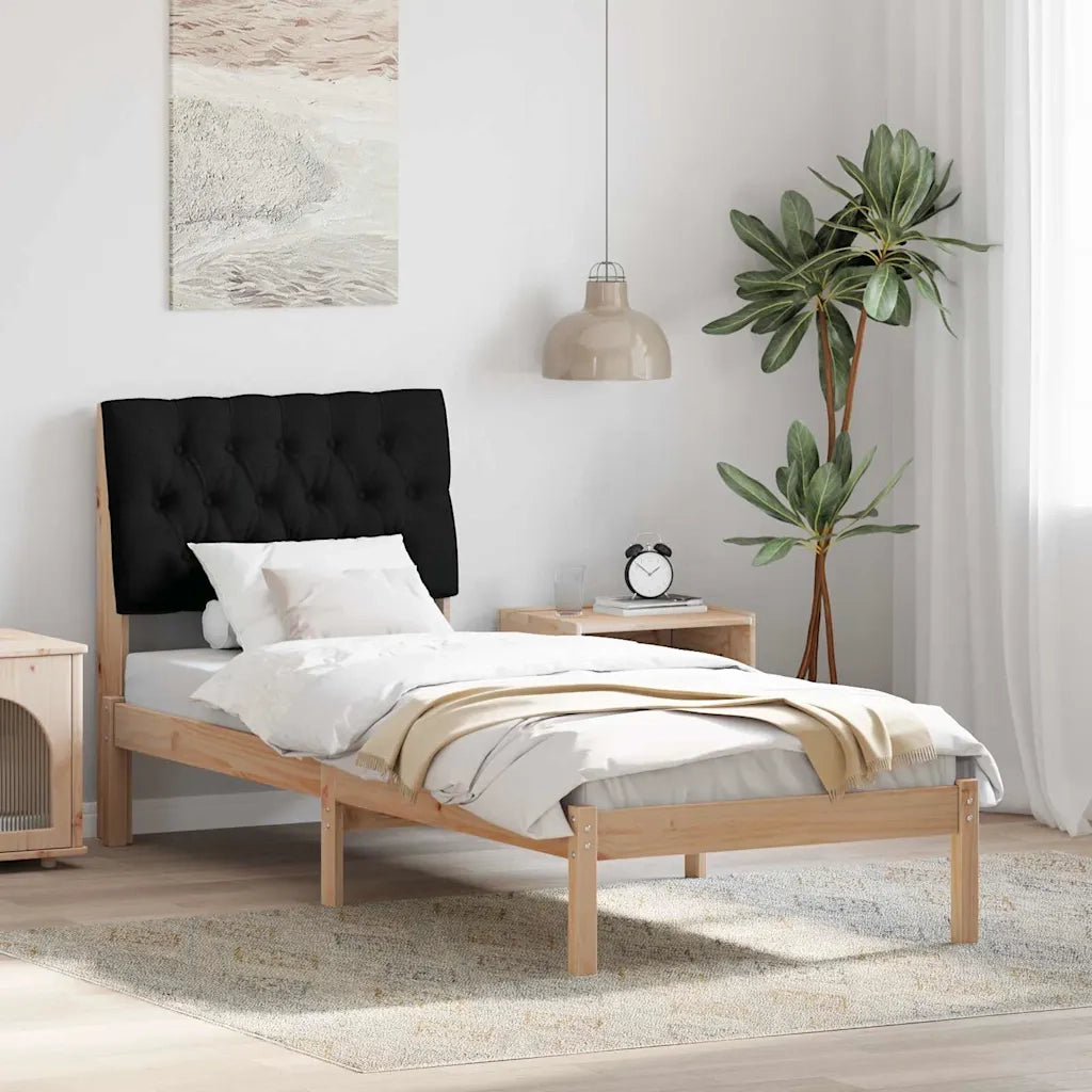 Letto con Testiera Rivestita con testiera Marrone 75 x 190 cm 878861