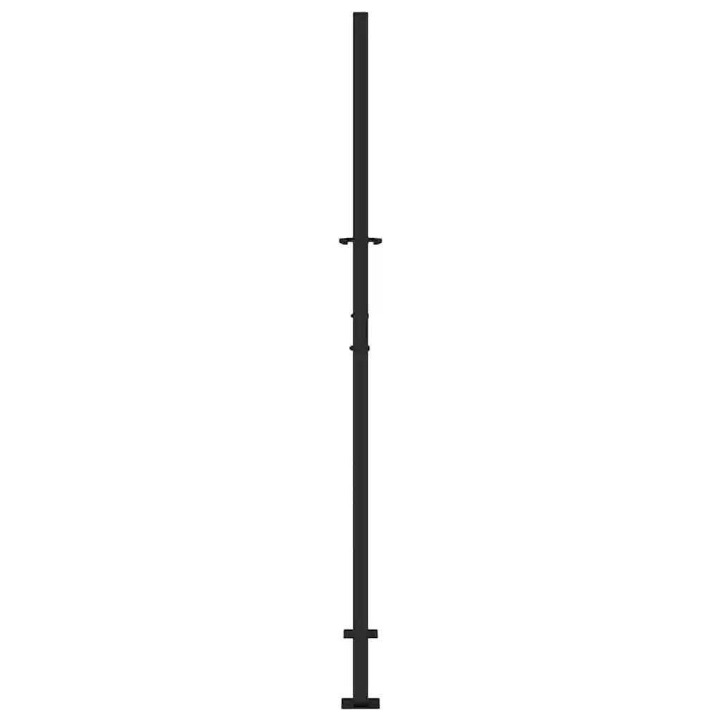 Cancello da giardino nero 100x175 cm in acciaio con design a traliccio 4100982