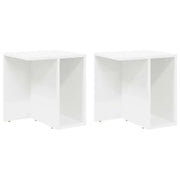 Tavolino 2 pz | Tavolo laterale Bianco 37 x 32 x 40 cm Legno multistrato
