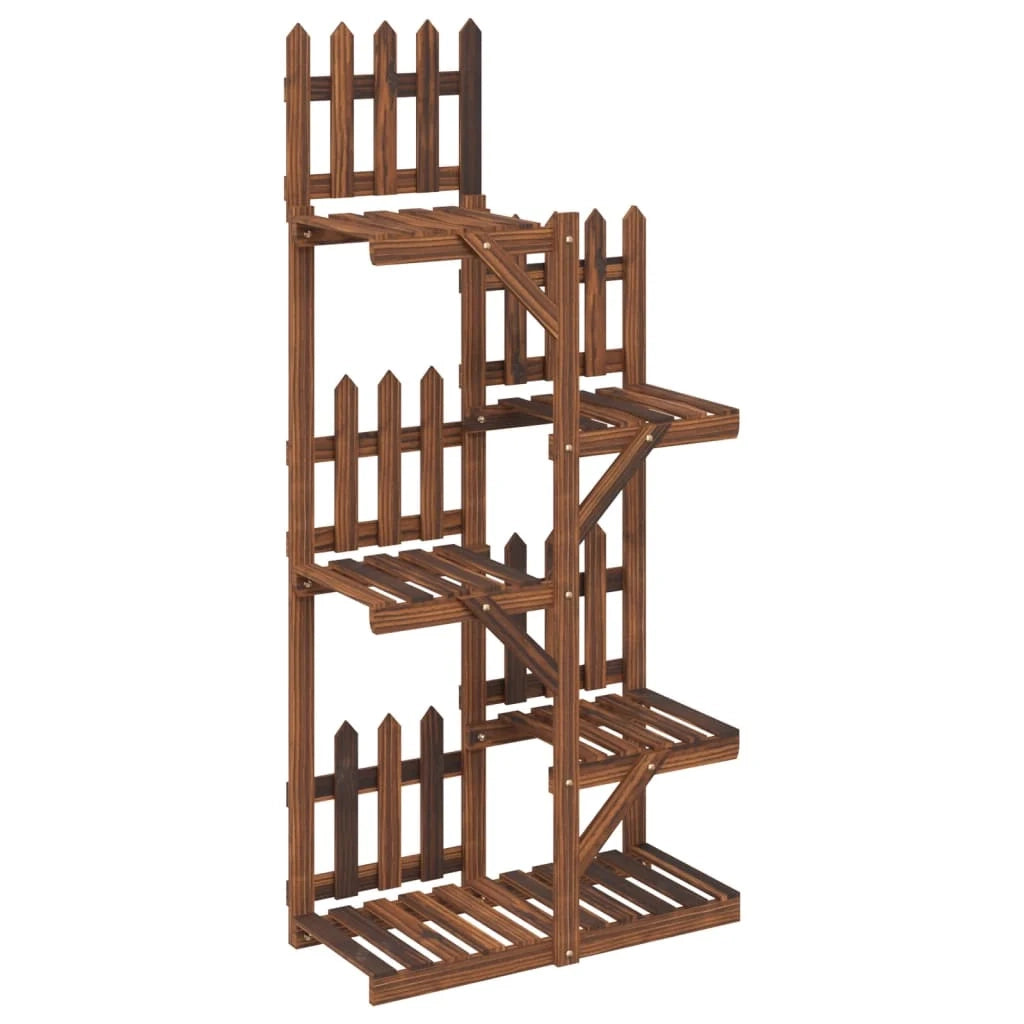 Portafiori/portapiante 60 x 25 x 130 cm legno massello di abete marrone 02_0045212