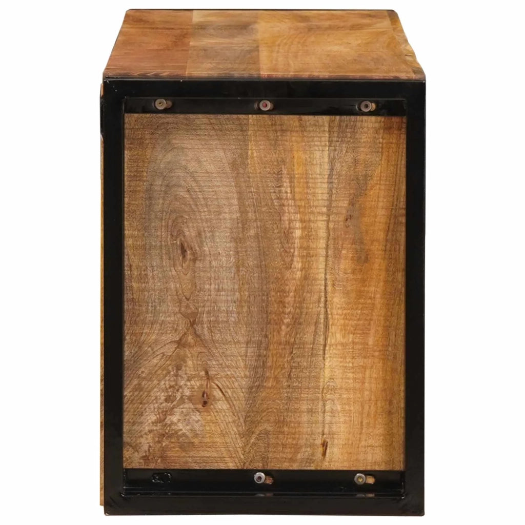 Portabottiglie 100 x 45 x 33 cm Legno di Mango Grezzo Massiccio