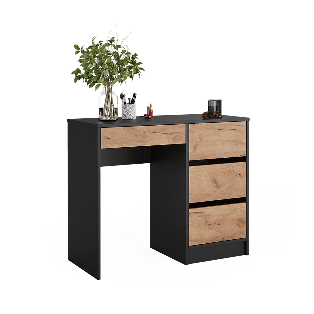 Vicco Tavolo da toilette Antracite/quercia dorata 90 x 75 cm Senza specchio