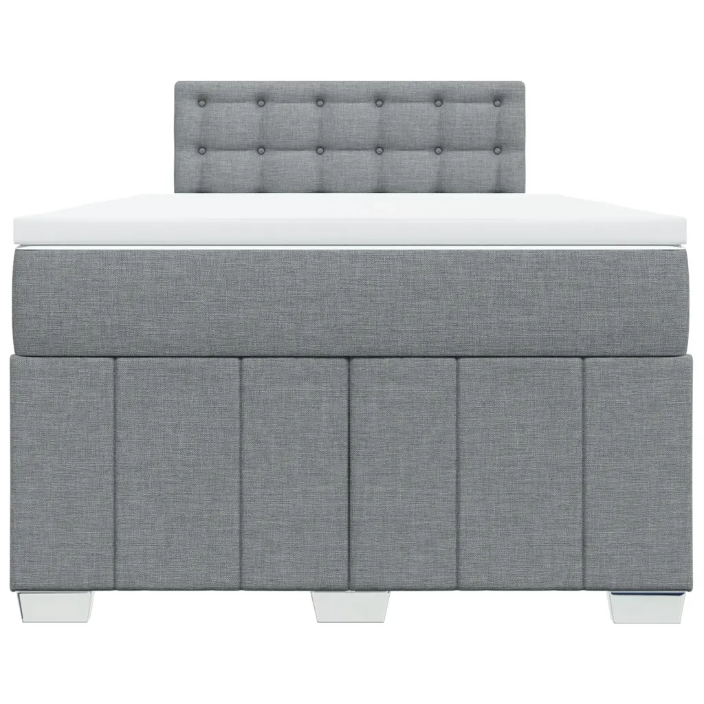 Giroletto a Molle con Materasso Grigio Chiaro 120x200cm Tessuto 3289349