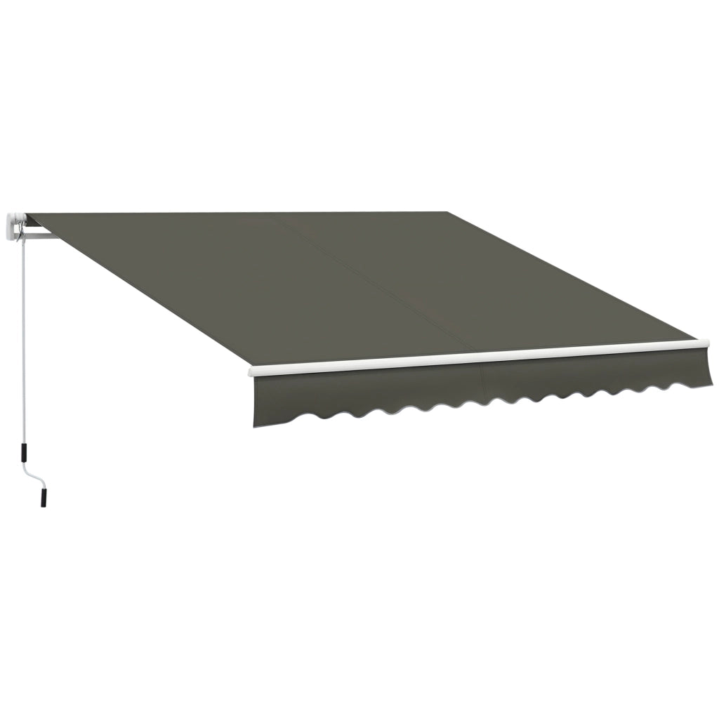 Tenda da Sole per Esterno Avvolgibile a Bracci ¨C zephmum ¨C Grigio 350x250 cm