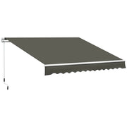 Tenda da Sole per Esterno Avvolgibile a Bracci ¨C zephmum ¨C Grigio 350x250 cm