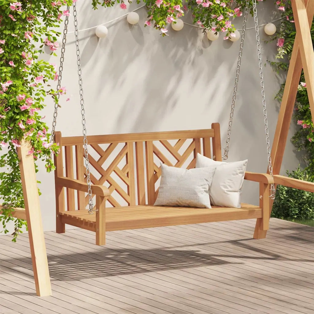 vidaXL Panchina a Dondolo Altro Marrone 114 x 60 x 64 cm