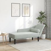 Chaise Longue con Cuscini Grigio Chiaro in Velluto 4007588