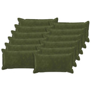 Cuscino con cuscino HOUTEN 12 pz Verde Fleece in microfibra 934035